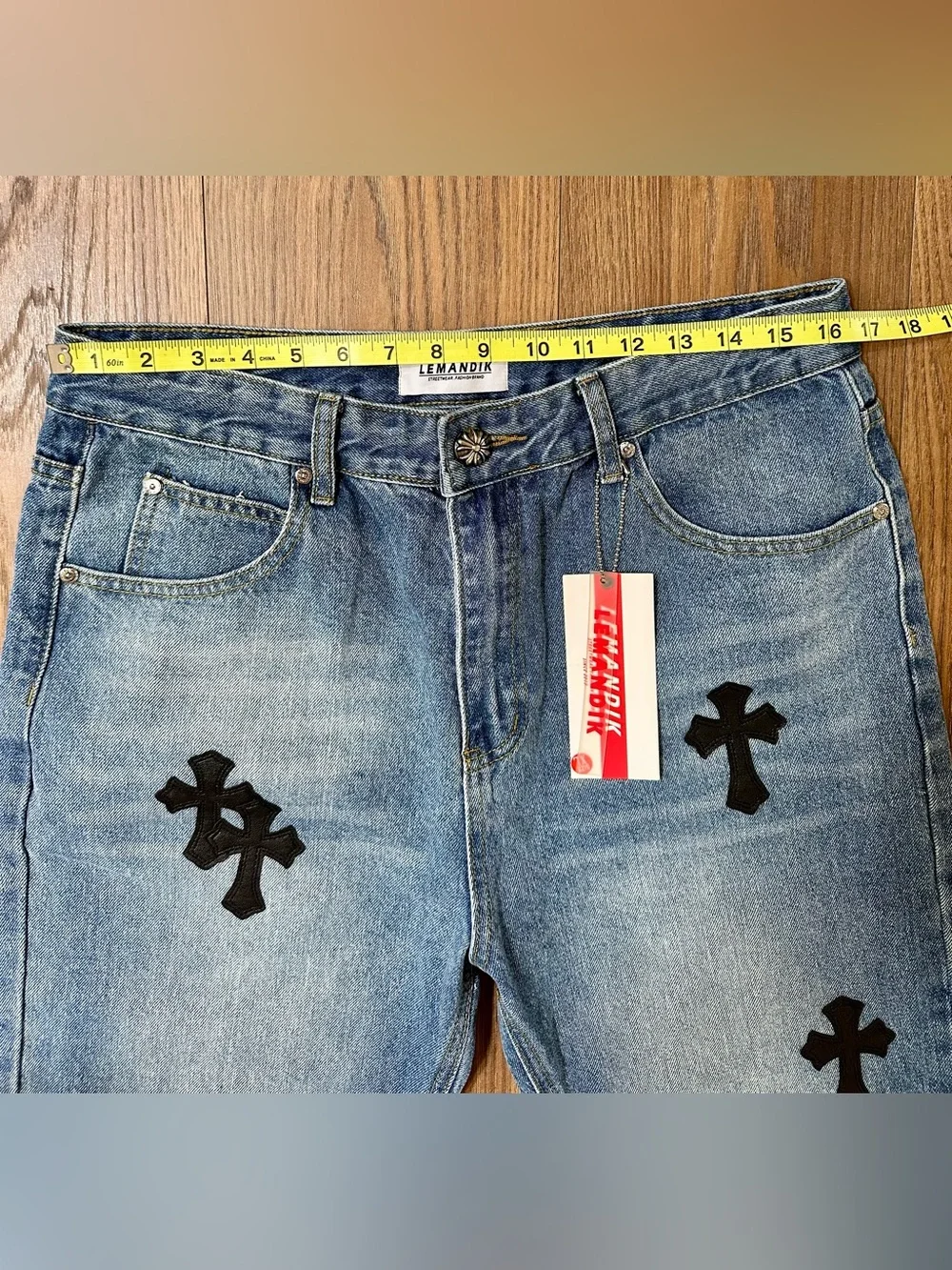 Chrome Hearts x Lemandik Embellished Cross Jeans - Picture 2 of 6